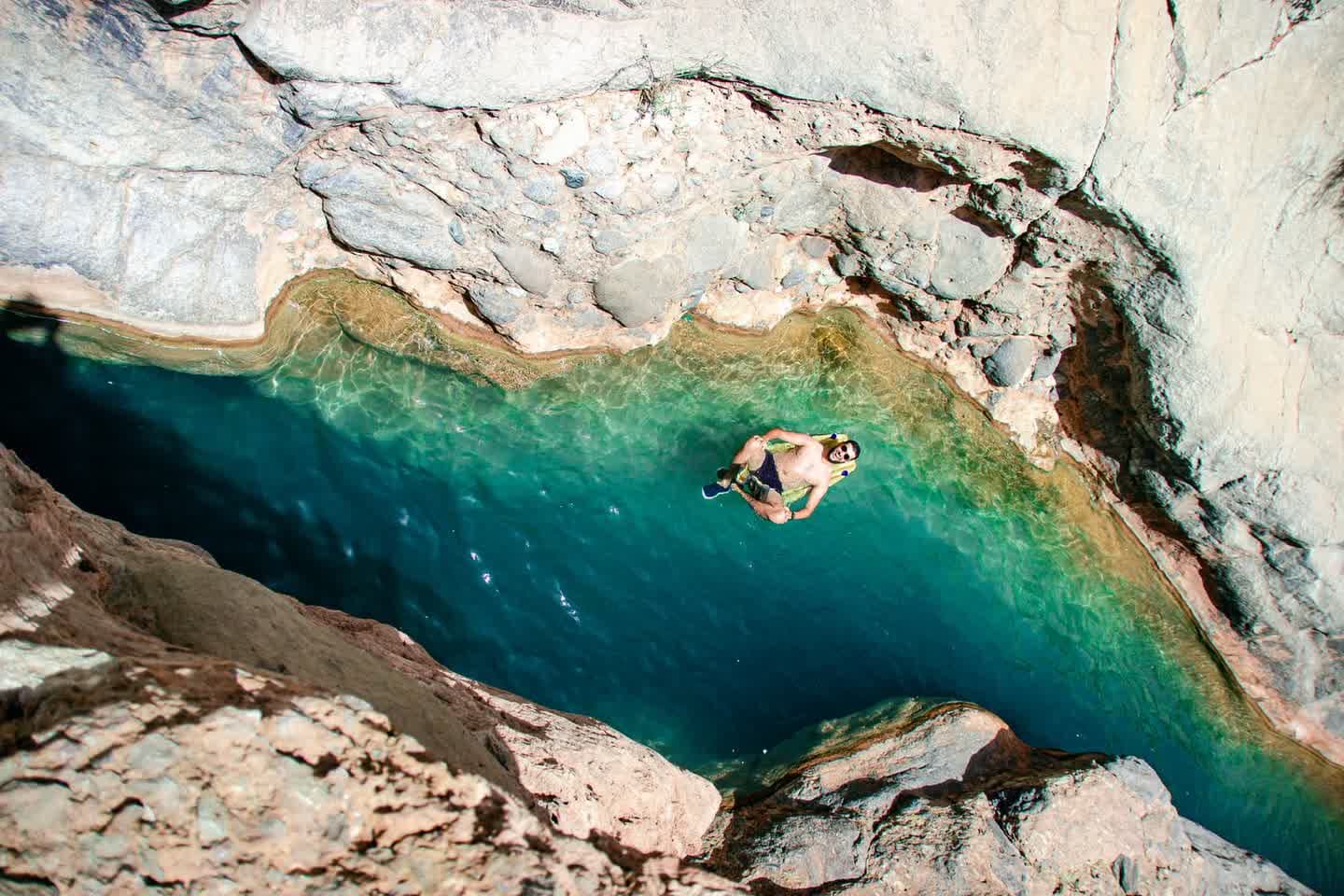 The pool at Ait Chleuh, seen from the ridge above
