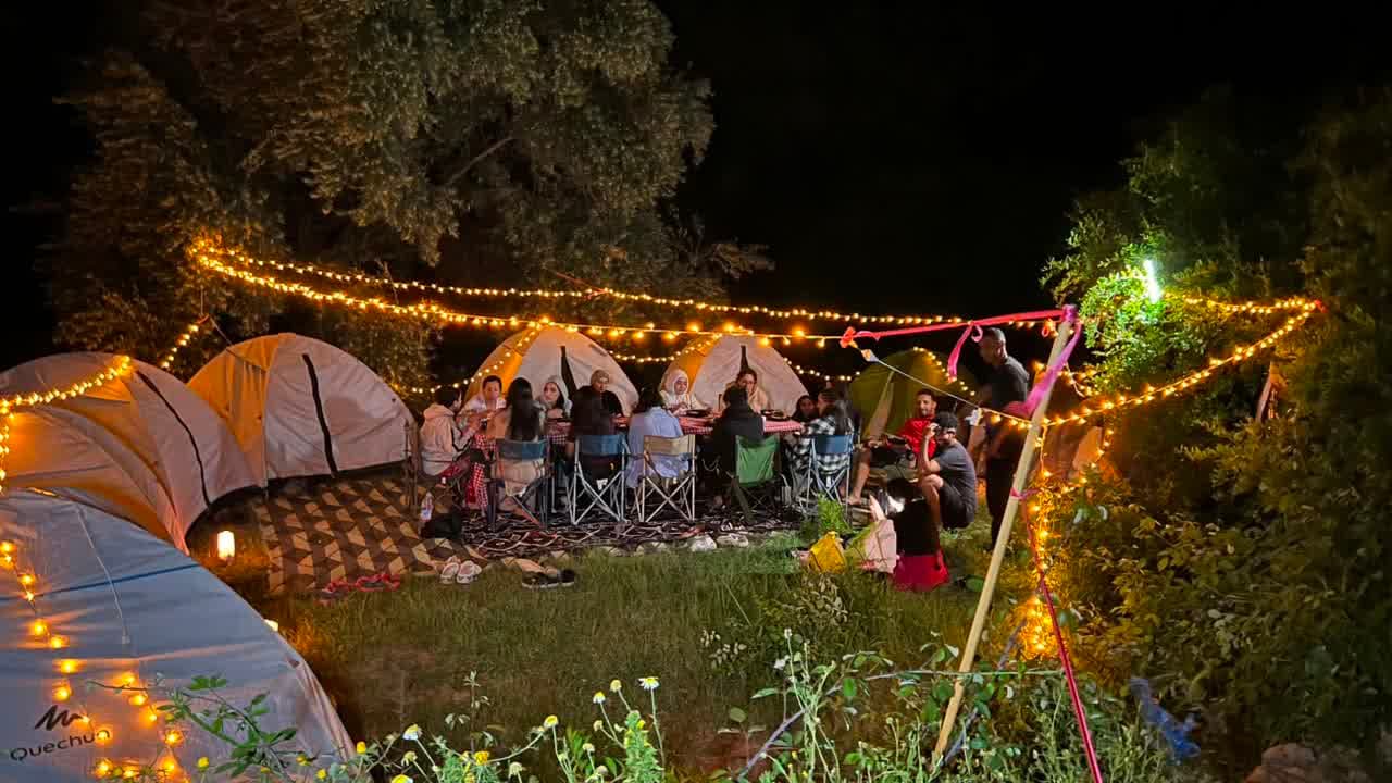 Evening camp near Ait Lahcen